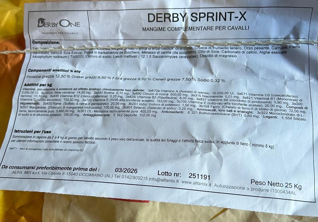 DERBY ONE SPRINT-X KG 25 - ALFAPIUshop